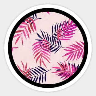 Pink Palm Pattern Sticker